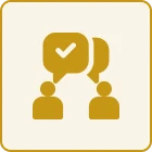Conversation symbol with checkmark
