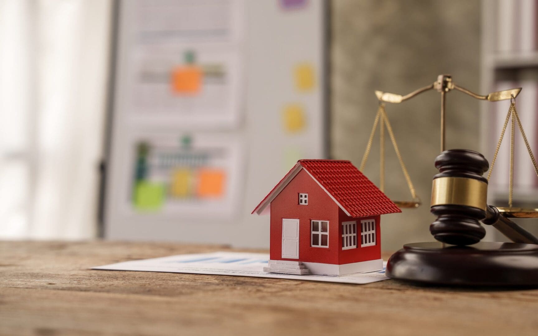 Real estate legal concept scene