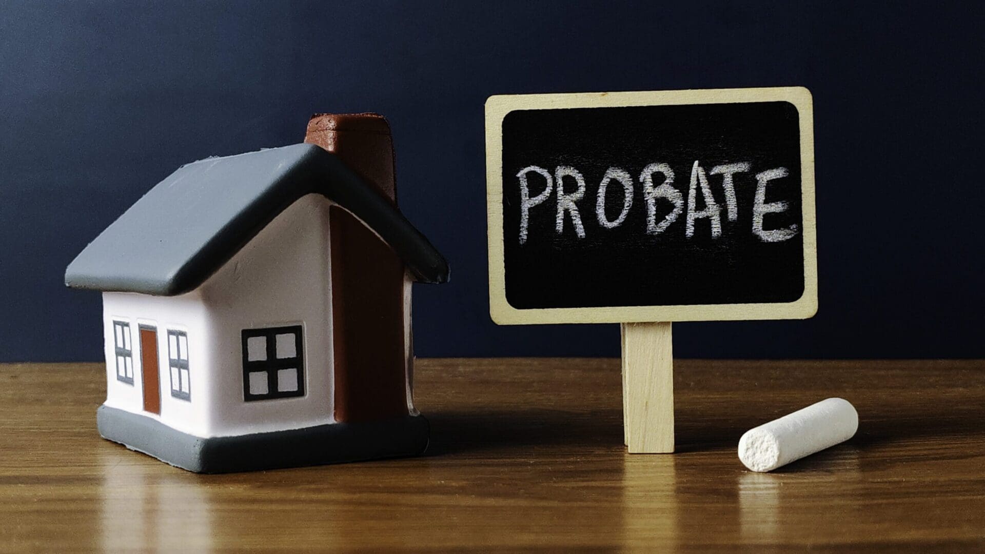 House model with probate sign